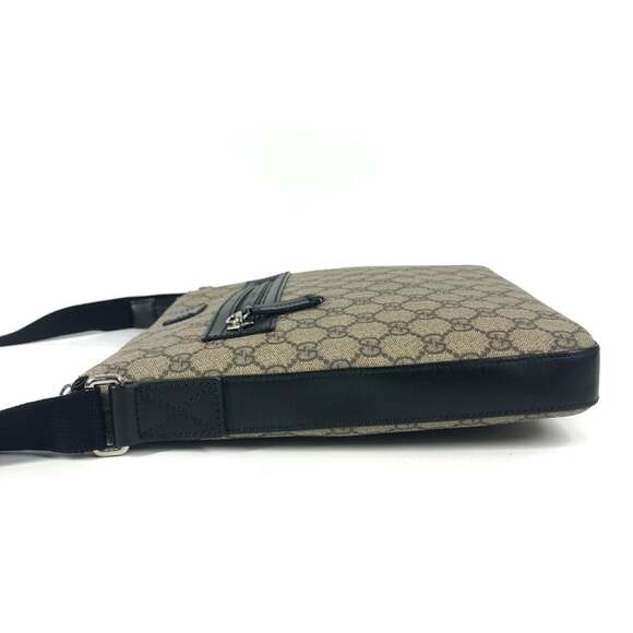 GUCCI Authentic Black Leather Messenger Shoulder Bag - Picture 4 of 16